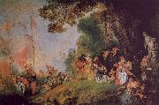 Jean-Antoine Watteau Pilgrimage to Cythera china oil painting reproduction